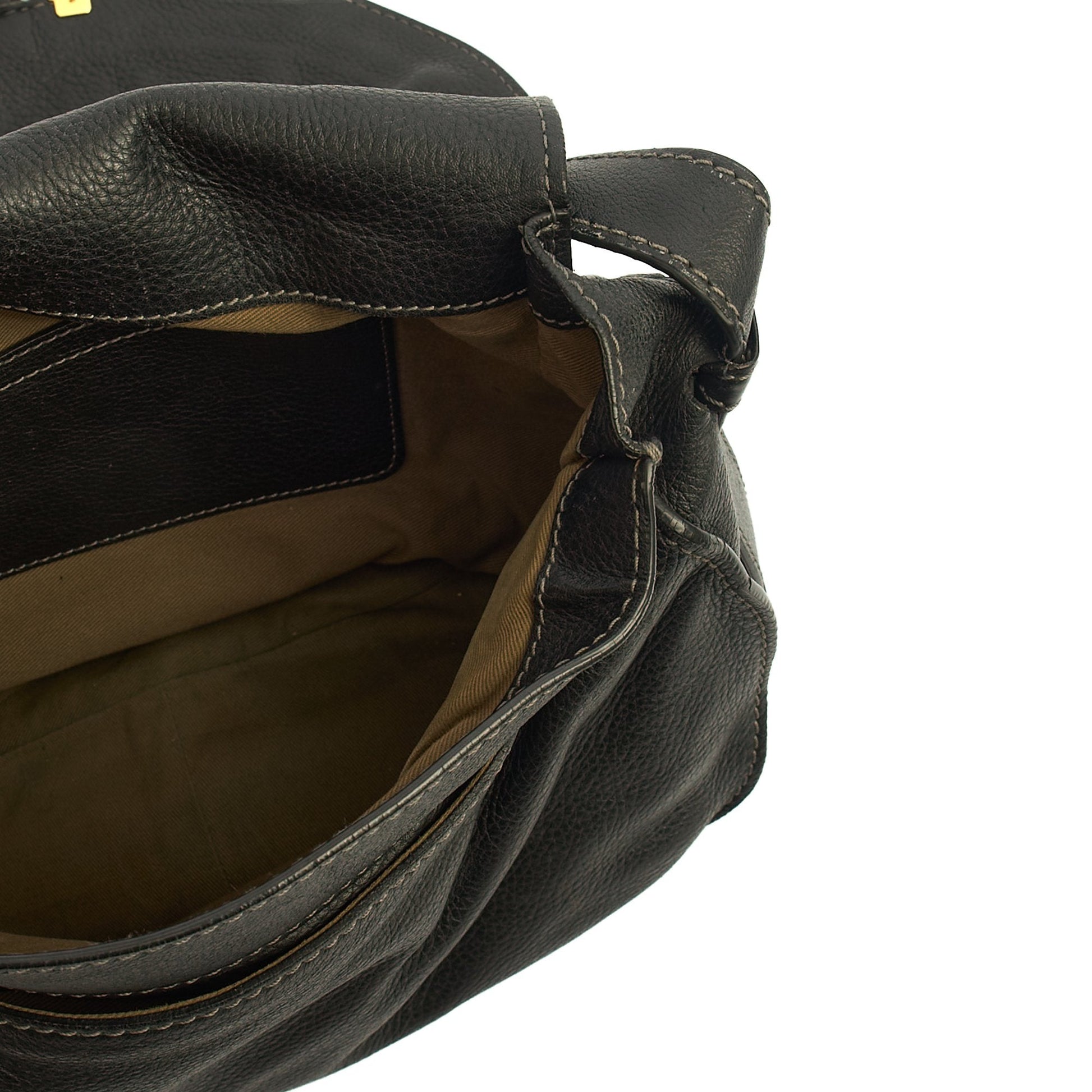 Chloe Cross Body Marcie Satchel in Black, Calfskin Leather — Alternate View 7
