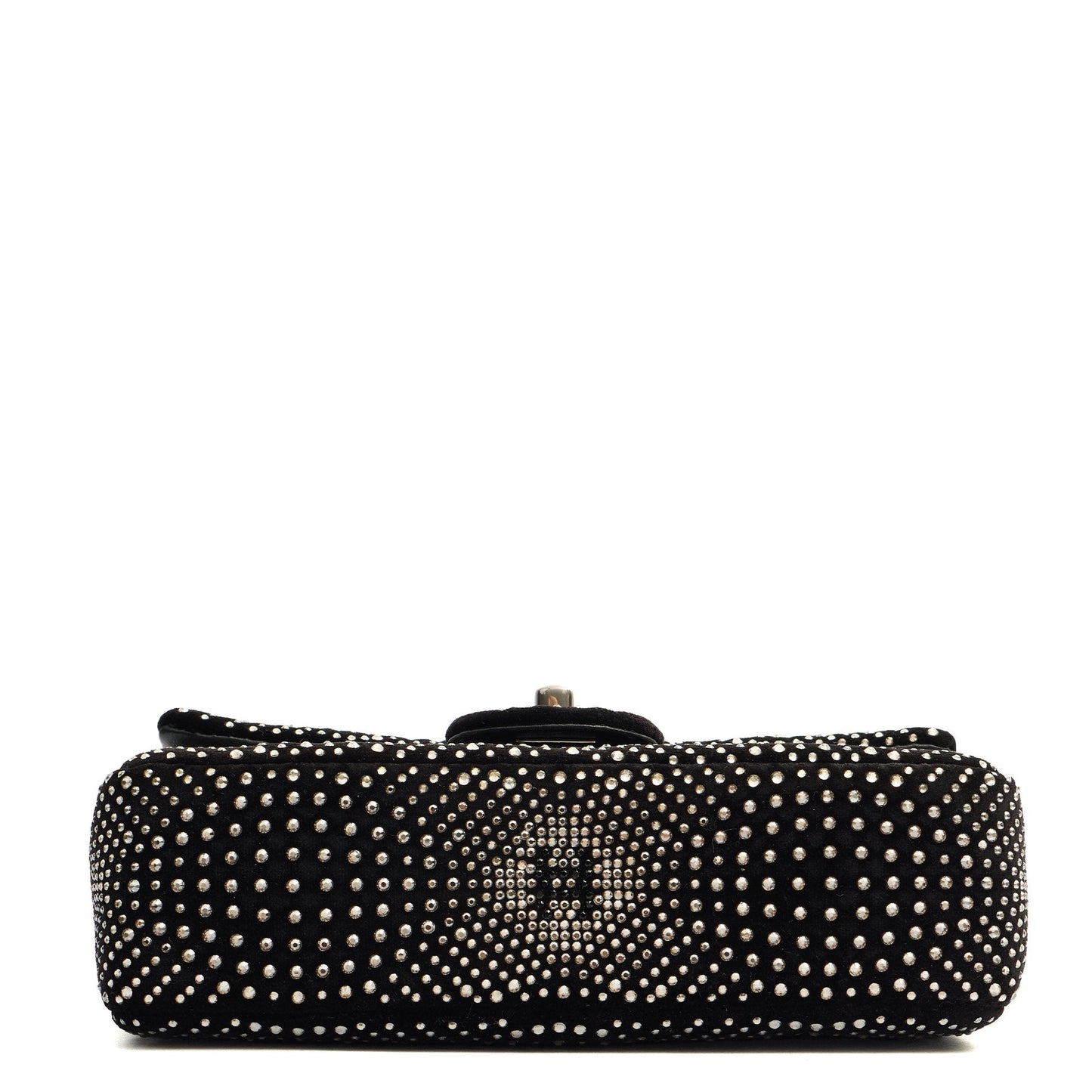 Chanel Shoulder Bag Flap Bag in Black, Velvet — Alternate View 13