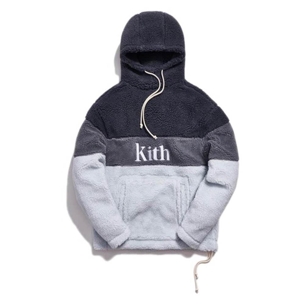 Kith Sherpa Double Pocket Hoodie Pearl Blue — XXS — Front View