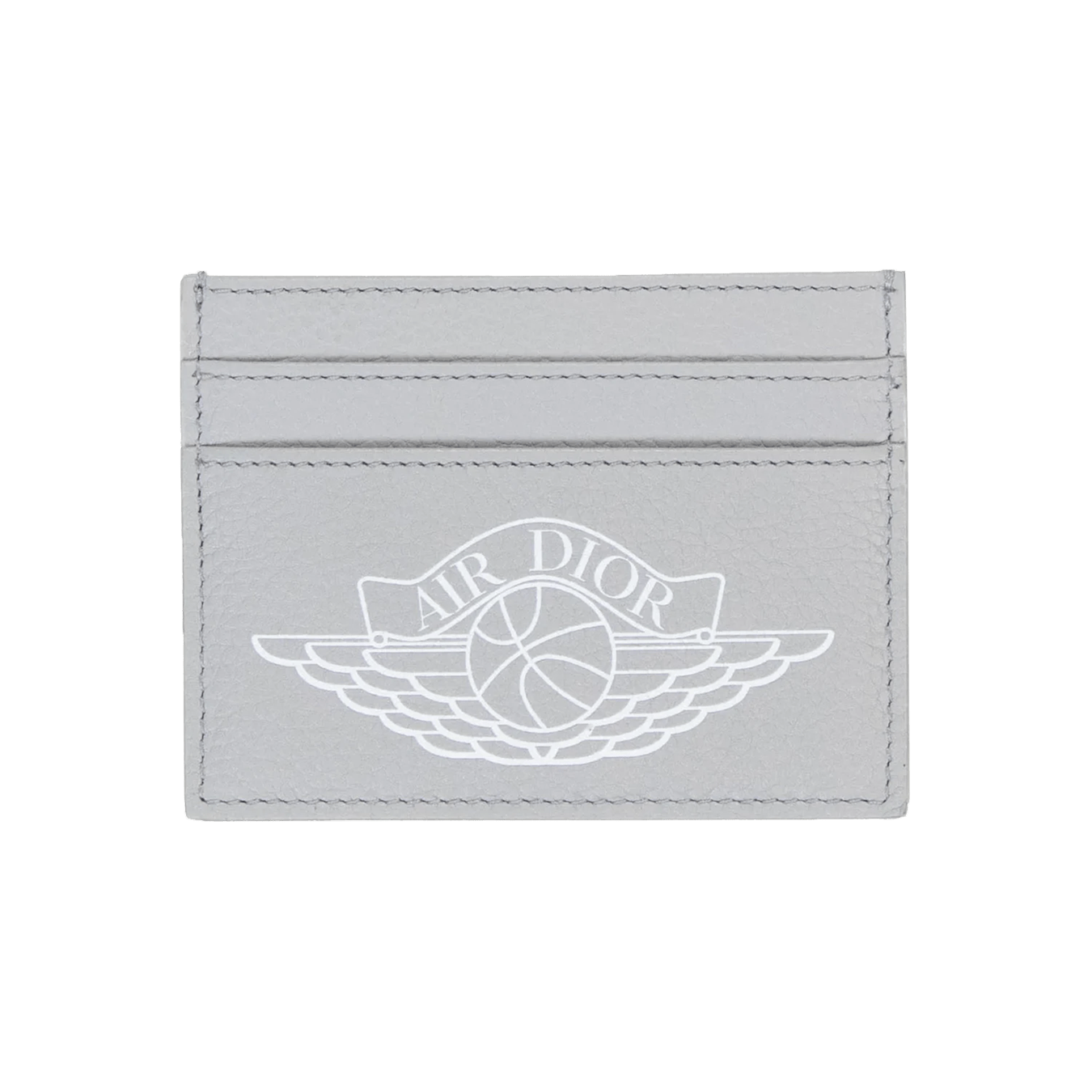 Dior x Jordan Wings Card Holder (4 Card Slot) Grey — Front View