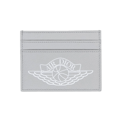 Dior x Jordan Wings Card Holder (4 Card Slot) Grey — Front View
