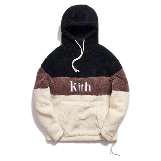 Kith Sherpa Double Pocket Hoodie Mauve — XXS — Front View