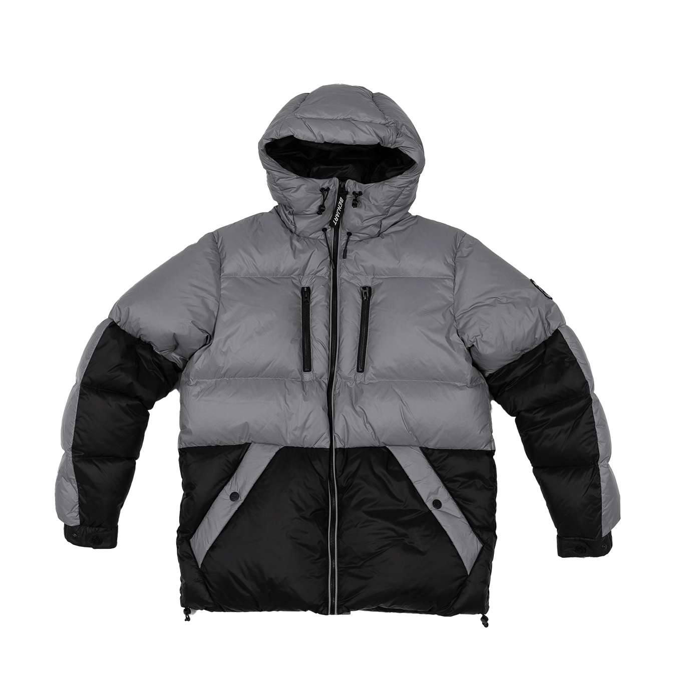 Benjart Dual Puffer 'Grey-Black' — XXS — Front View