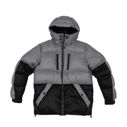 Benjart Dual Puffer 'Grey-Black' — XXS — Front View
