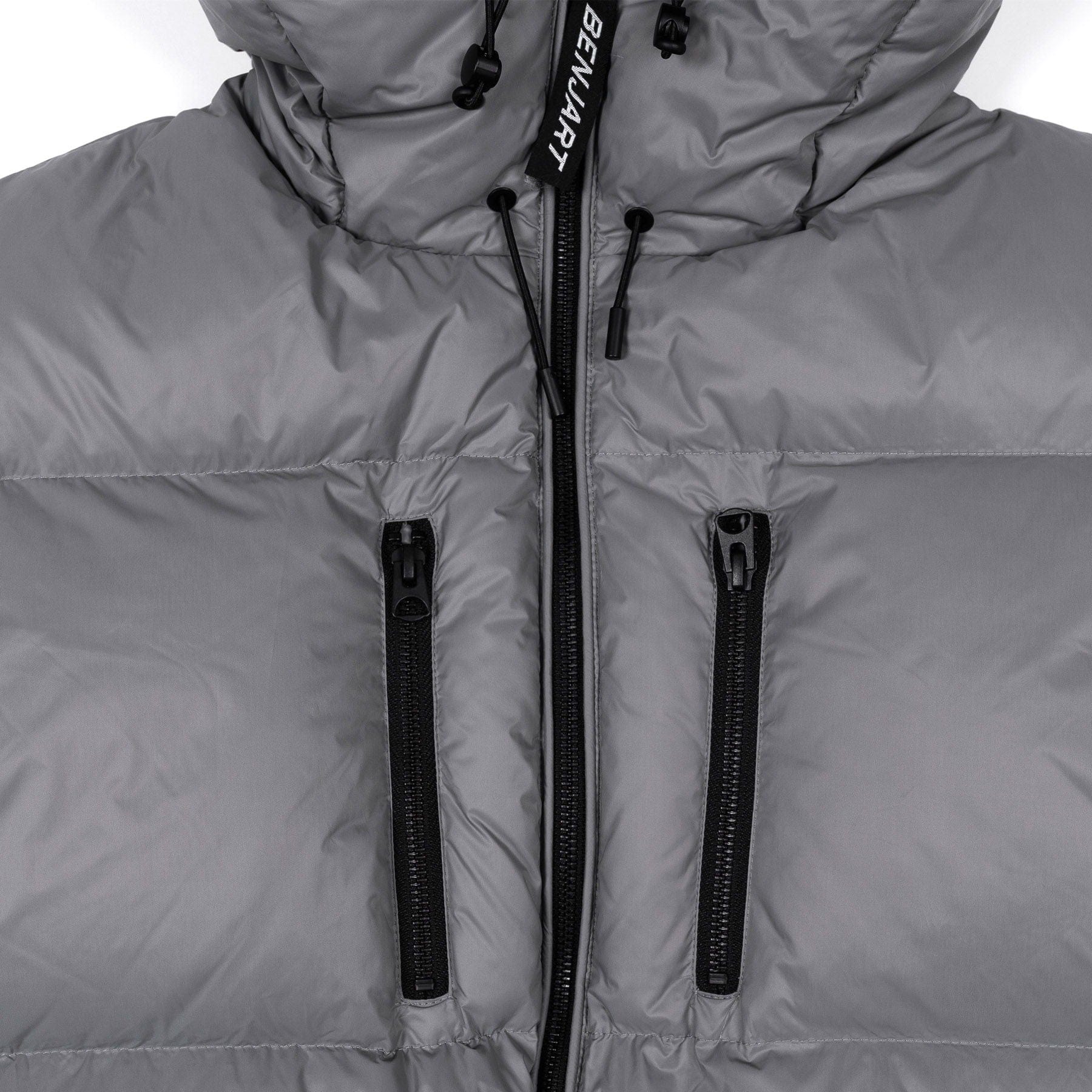 Benjart Dual Puffer 'Grey-Black' — XXS — Back View