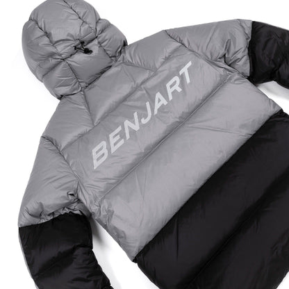 Benjart Dual Puffer 'Grey-Black' — XXS — Top View