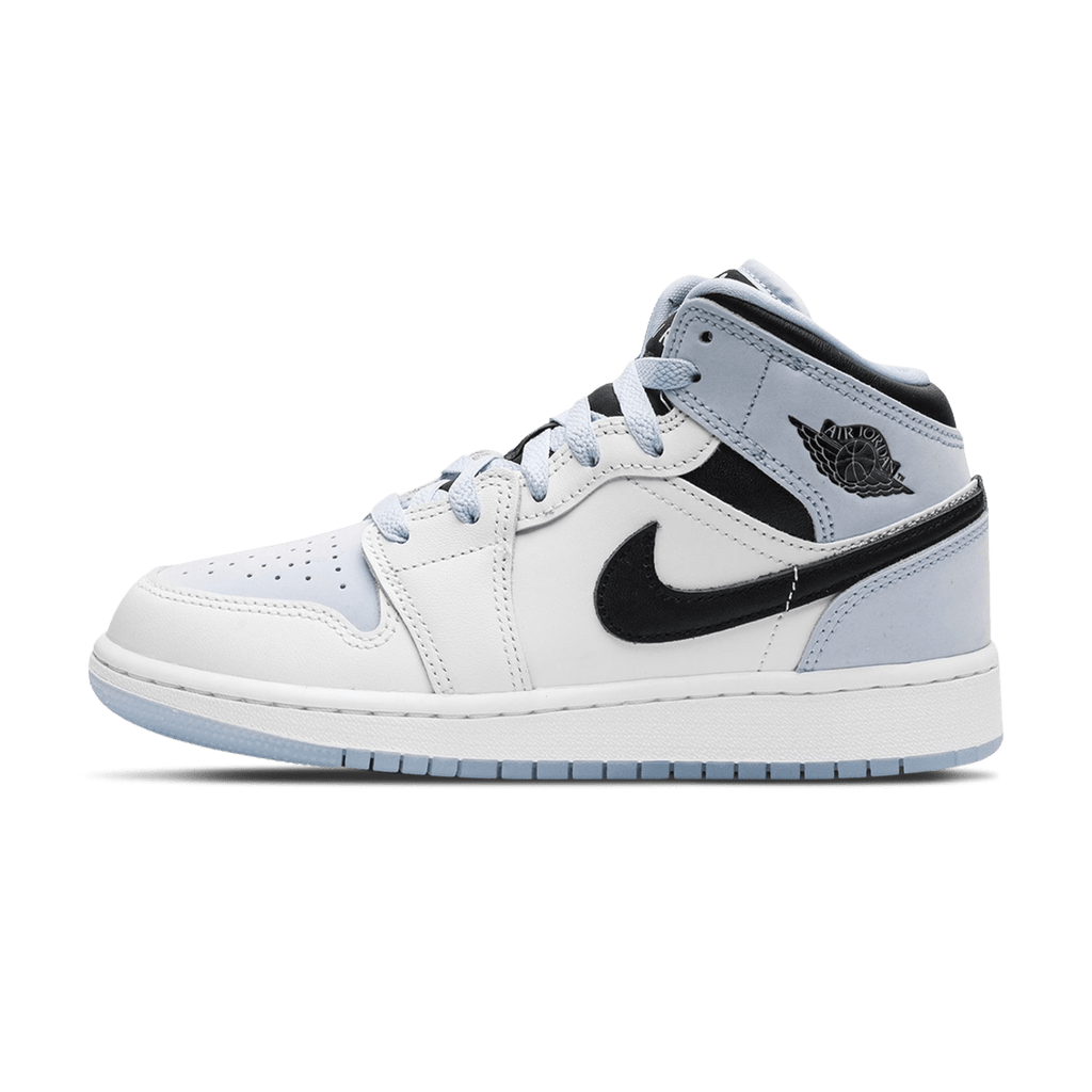 Air Jordan 1 Mid SE GS 'White Ice Blue' — UK 13.5 | EU 32 | US 1Y — Front View