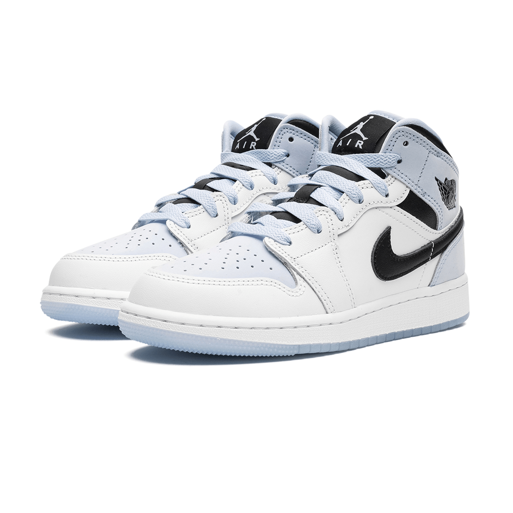 Air Jordan 1 Mid SE GS 'White Ice Blue' — UK 13.5 | EU 32 | US 1Y — Side View