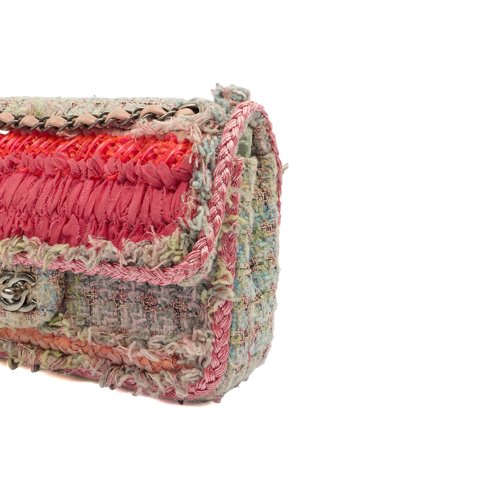Chanel Shoulder Bag Classic Single Flap - Medium in Multi, Fabric — Lifestyle View