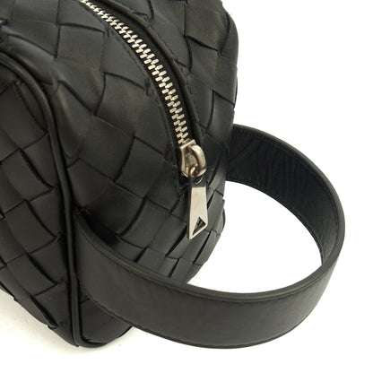 Bottega Veneta Clutch Intrecciato Zip Pouch in Black, Intrecciato Nappa — Lifestyle View