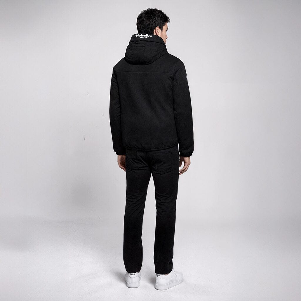 Helvetica Mountain Pioneers Eyeblock Hooded Windbreaker Jacket — XS — Detail View