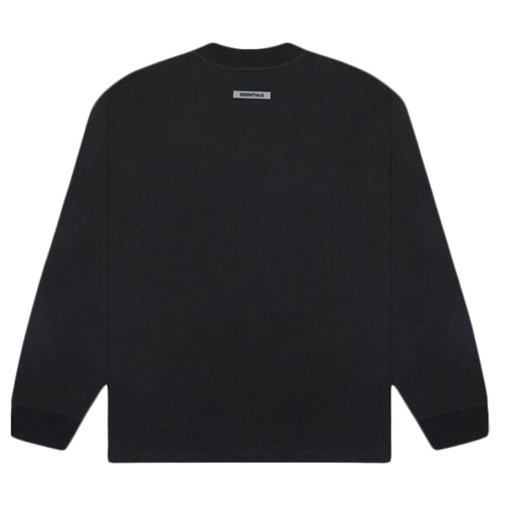 FEAR OF GOD ESSENTIALS 3D Silicon Applique Boxy Long Sleeve T-Shirt Dark Slate/Stretch Limo/Black — XXS — Side View