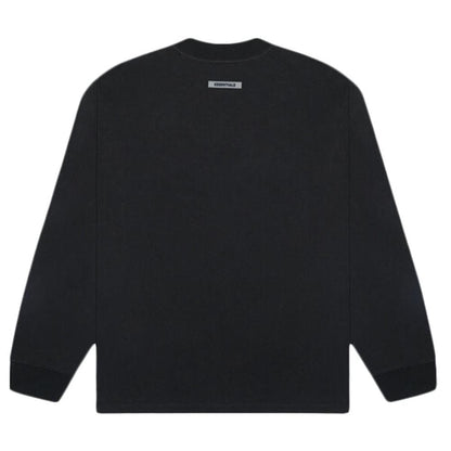 FEAR OF GOD ESSENTIALS 3D Silicon Applique Boxy Long Sleeve T-Shirt Dark Slate/Stretch Limo/Black — XXS — Side View