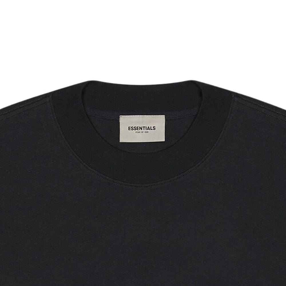 FEAR OF GOD ESSENTIALS 3D Silicon Applique Boxy Long Sleeve T-Shirt Dark Slate/Stretch Limo/Black — XXS — Back View
