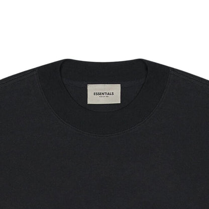 FEAR OF GOD ESSENTIALS 3D Silicon Applique Boxy Long Sleeve T-Shirt Dark Slate/Stretch Limo/Black — XXS — Back View