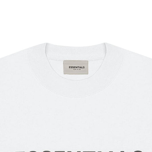 FEAR OF GOD ESSENTIALS 3D Silicon Applique Boxy Long Sleeve T-Shirt White — XXS — Side View