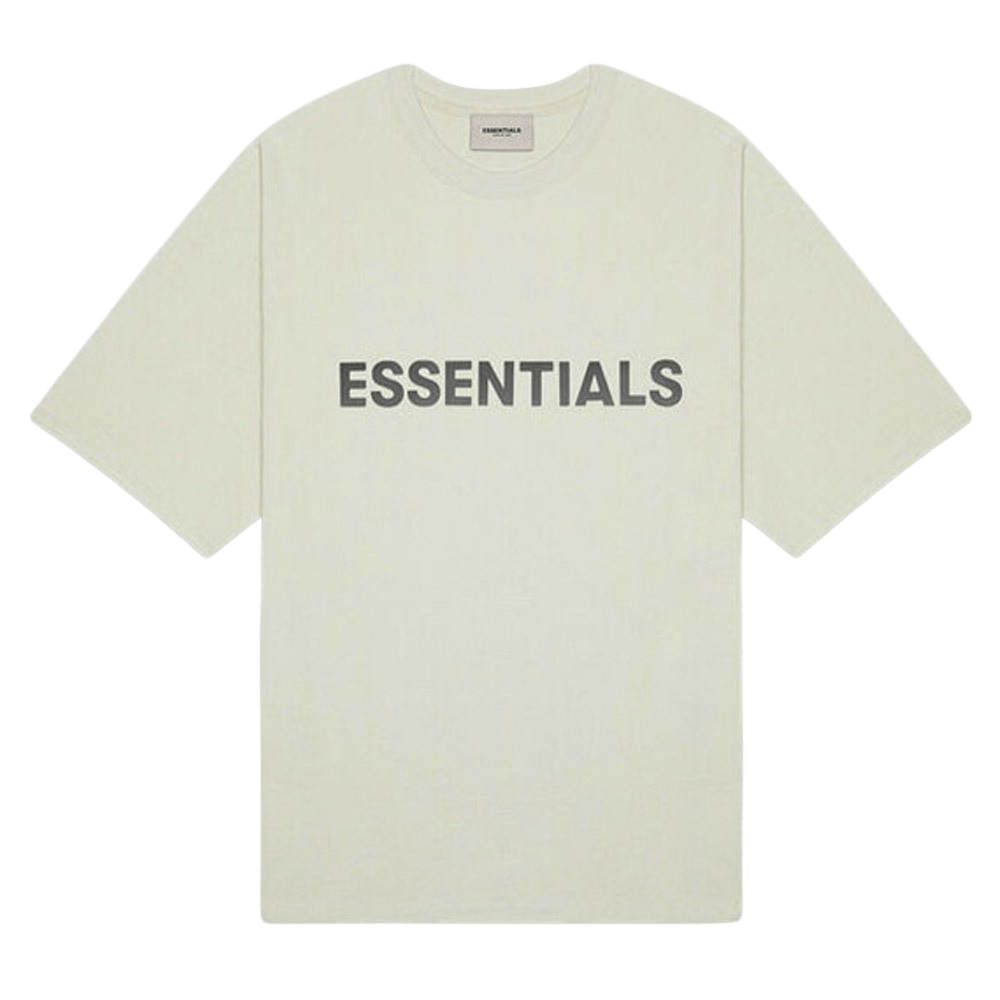 FEAR OF GOD ESSENTIALS 3D Silicon Applique Boxy T-Shirt Alfalfa Sage — XXS — Front View