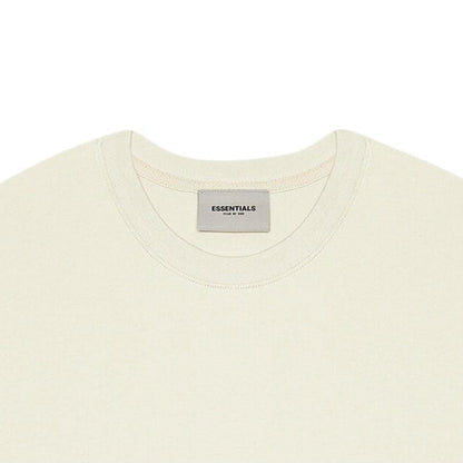 FEAR OF GOD ESSENTIALS 3D Silicon Applique Boxy T-Shirt Buttercream — XXS — Back View