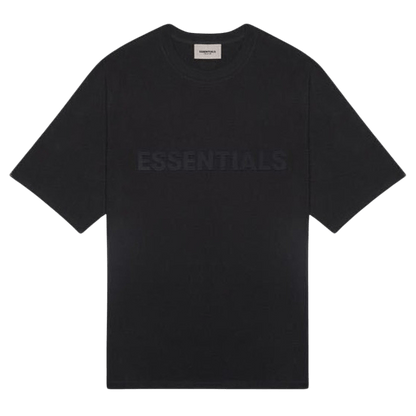 FEAR OF GOD ESSENTIALS 3D Silicon Applique Boxy T-Shirt Dark Slate/Stretch Limo/Black — XXS — Front View