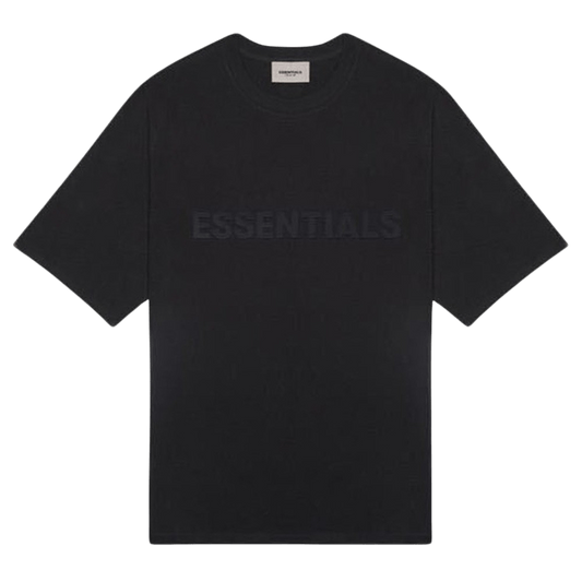 FEAR OF GOD ESSENTIALS 3D Silicon Applique Boxy T-Shirt Dark Slate/Stretch Limo/Black — XXS — Front View