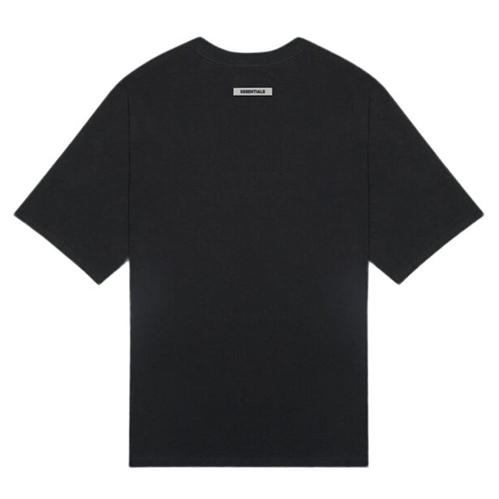 FEAR OF GOD ESSENTIALS 3D Silicon Applique Boxy T-Shirt Dark Slate/Stretch Limo/Black — XXS — Back View