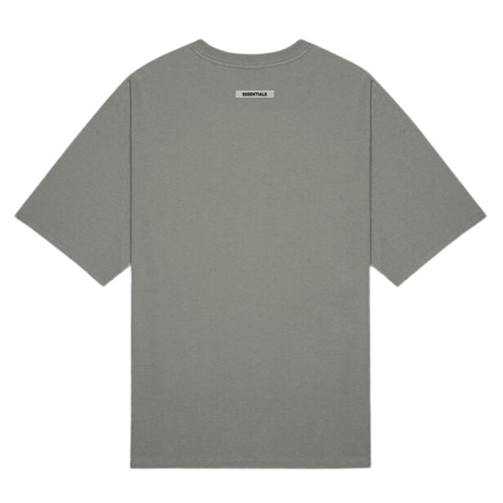 FEAR OF GOD ESSENTIALS 3D Silicon Applique Boxy T-Shirt Gray Flannel/Charcoal — XXS — Side View