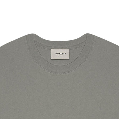 FEAR OF GOD ESSENTIALS 3D Silicon Applique Boxy T-Shirt Gray Flannel/Charcoal — XXS — Back View