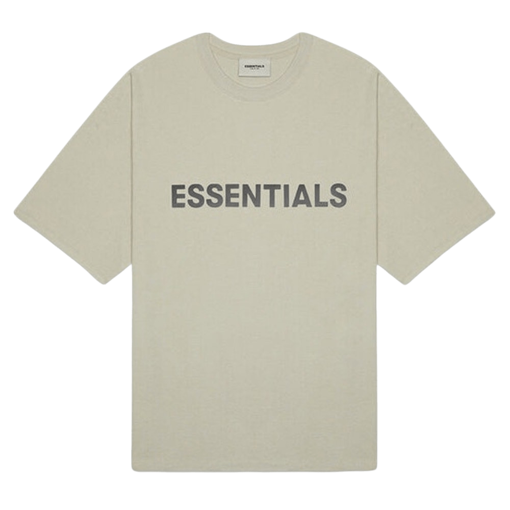 FEAR OF GOD ESSENTIALS 3D Silicon Applique Boxy T-Shirt Moss — XXS — Front View