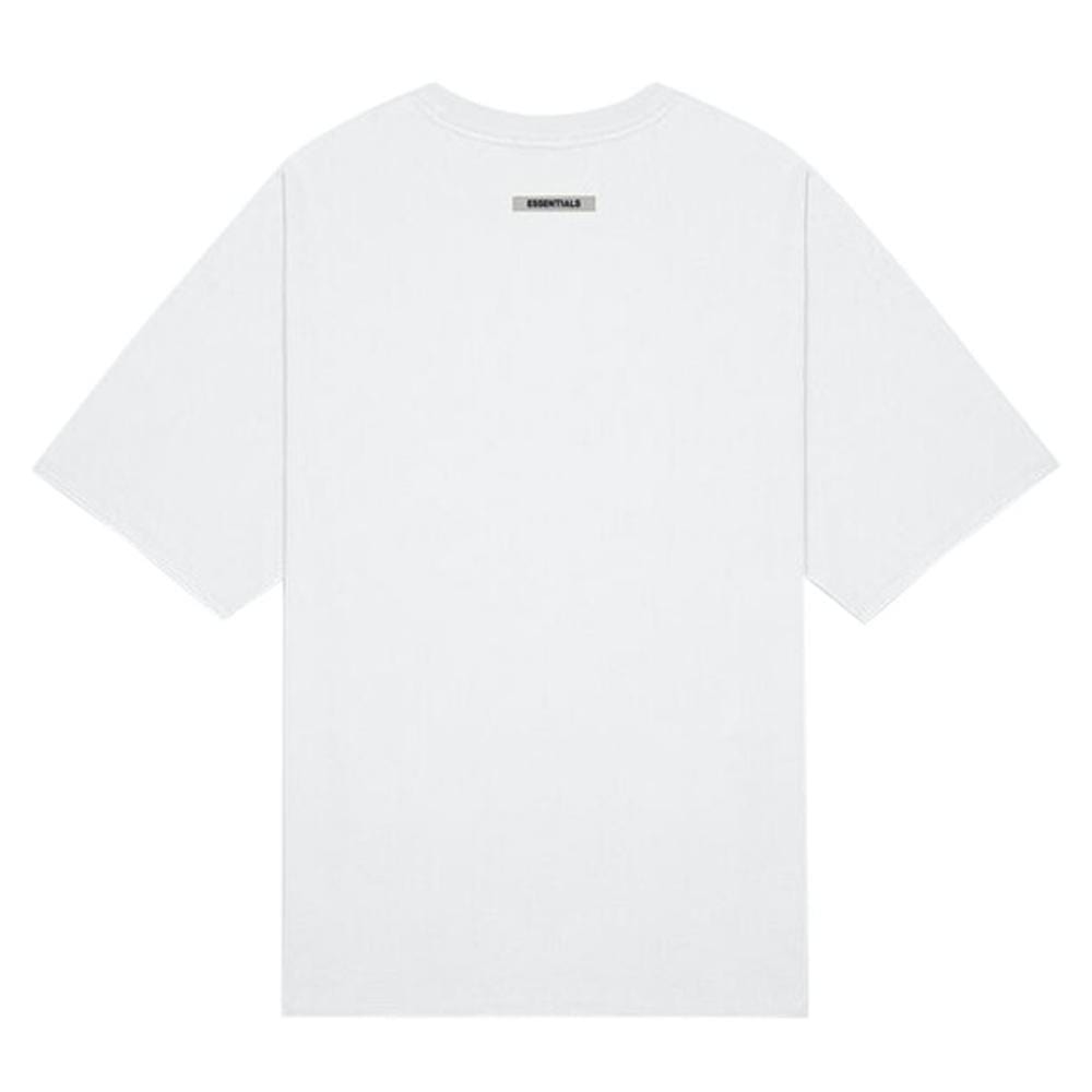 FEAR OF GOD ESSENTIALS 3D Silicon Applique Boxy T-Shirt White — XXS — Side View