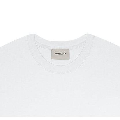 FEAR OF GOD ESSENTIALS 3D Silicon Applique Boxy T-Shirt White — XXS — Back View