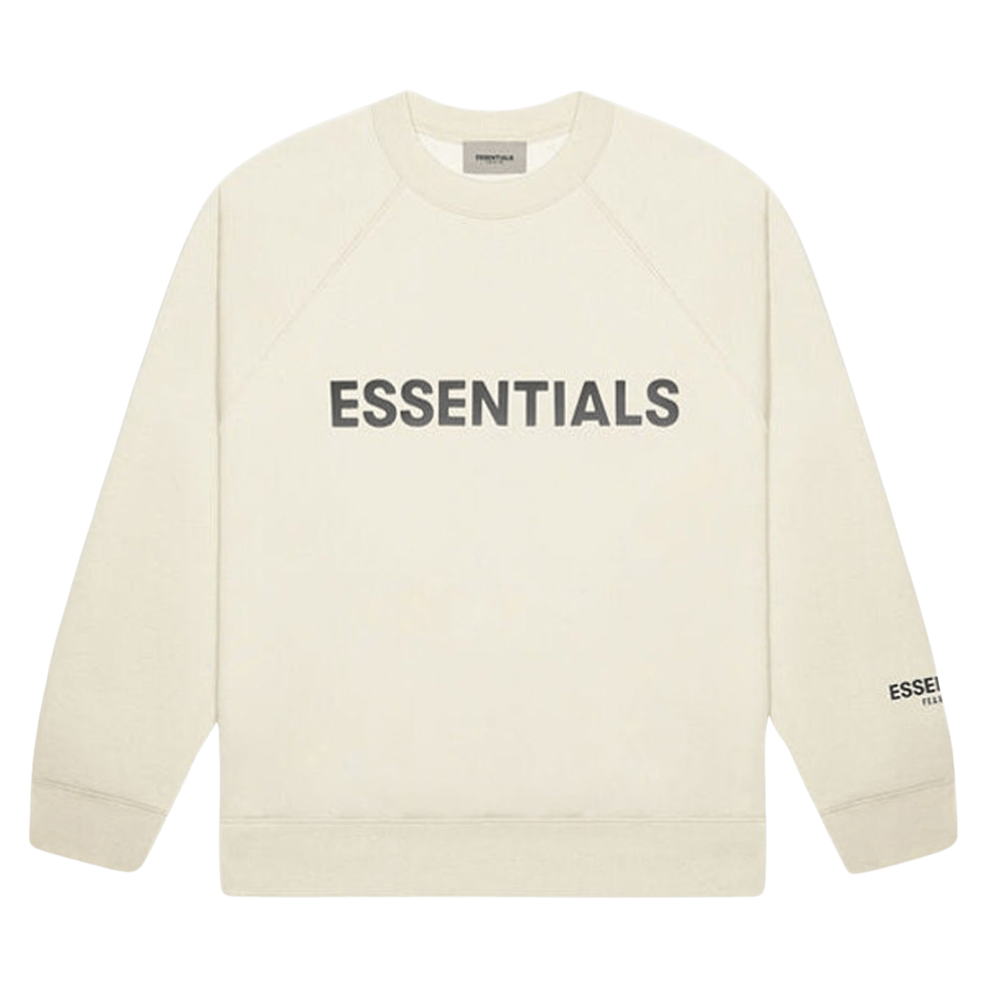 FEAR OF GOD ESSENTIALS 3D Silicon Applique Crewneck Buttercream — XXS — Front View