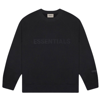 FEAR OF GOD ESSENTIALS 3D Silicon Applique Crewneck Dark Slate/Stretch Limo/Black — XXS — Front View