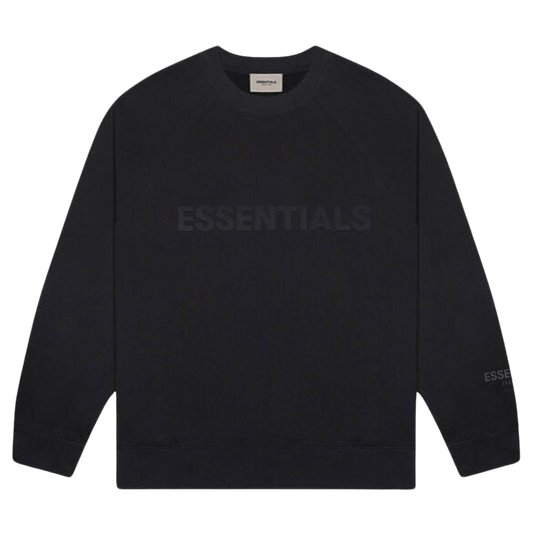 FEAR OF GOD ESSENTIALS 3D Silicon Applique Crewneck Dark Slate/Stretch Limo/Black — XXS — Front View