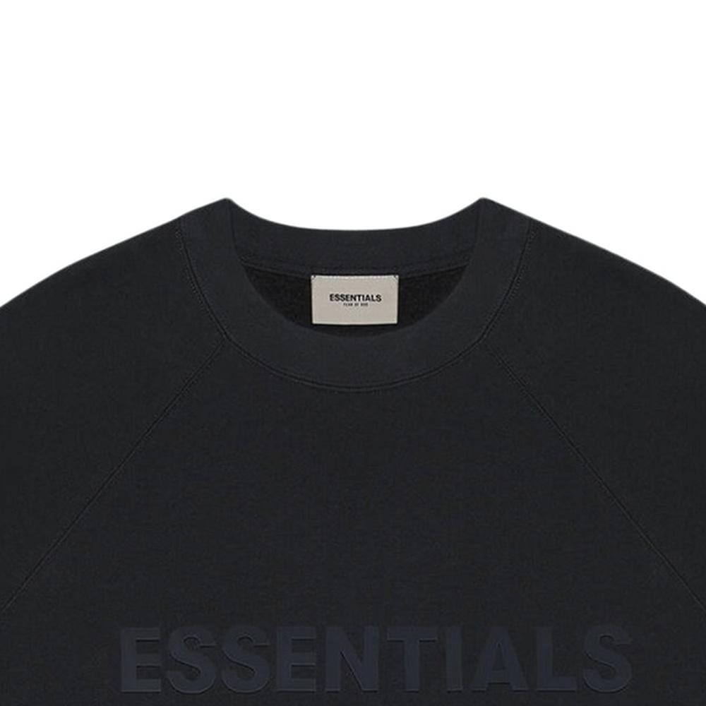 FEAR OF GOD ESSENTIALS 3D Silicon Applique Crewneck Dark Slate/Stretch Limo/Black — XXS — Top View