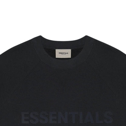 FEAR OF GOD ESSENTIALS 3D Silicon Applique Crewneck Dark Slate/Stretch Limo/Black — XXS — Top View