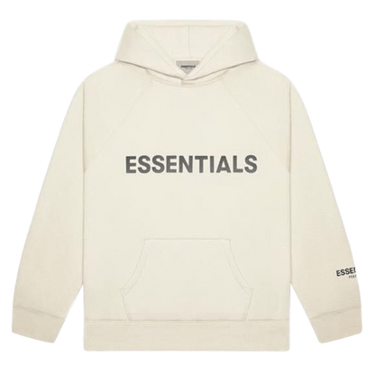 FEAR OF GOD ESSENTIALS 3D Silicon Applique Pullover Hoodie Buttercream — XXS — Front View