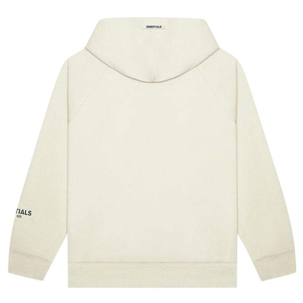 FEAR OF GOD ESSENTIALS 3D Silicon Applique Pullover Hoodie Buttercream — XXS — Back View