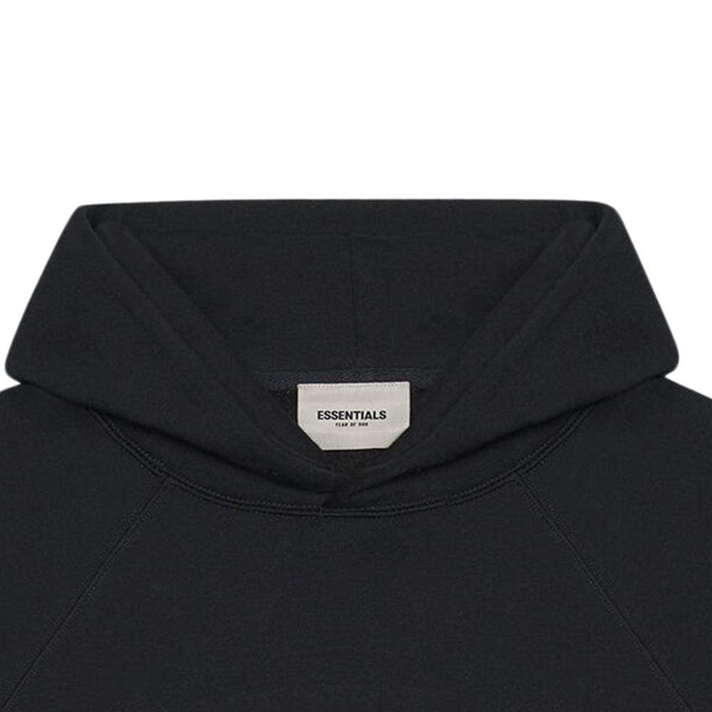 FEAR OF GOD ESSENTIALS 3D Silicon Applique Pullover Hoodie Dark Slate/Stretch Limo/Black — XXS — Back View