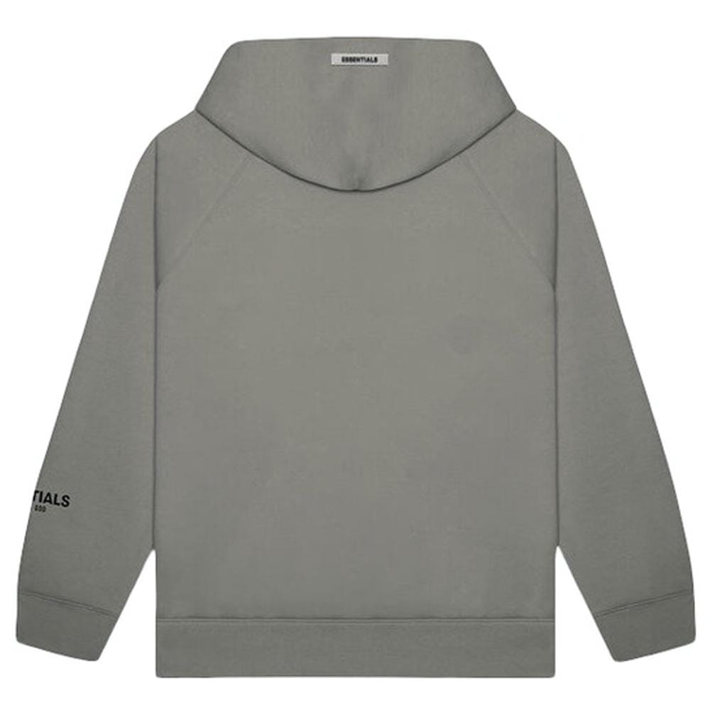 FEAR OF GOD ESSENTIALS 3D Silicon Applique Pullover Hoodie Gray Flannel/Charcoal — XXS — Side View