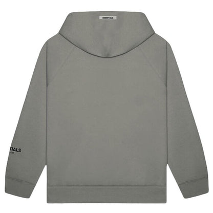 FEAR OF GOD ESSENTIALS 3D Silicon Applique Pullover Hoodie Gray Flannel/Charcoal — XXS — Side View
