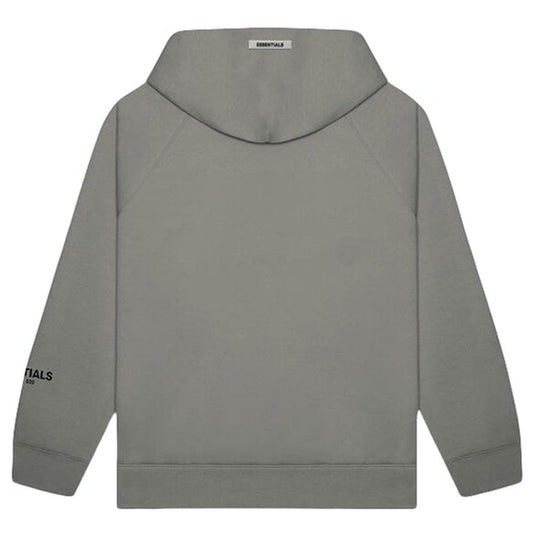 FEAR OF GOD ESSENTIALS 3D Silicon Applique Pullover Hoodie Gray Flannel/Charcoal — XXS — Side View
