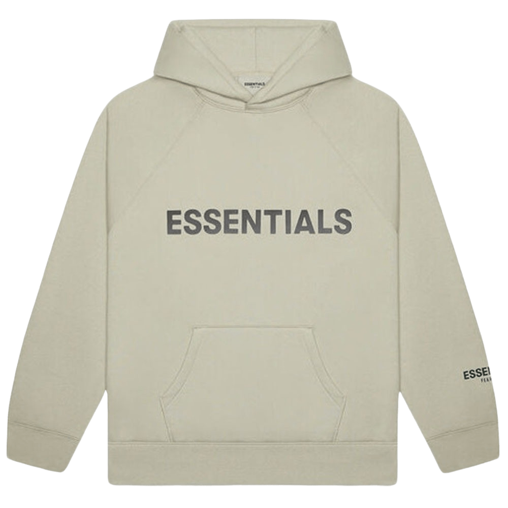 FEAR OF GOD ESSENTIALS 3D Silicon Applique Pullover Hoodie Moss — XXS — Front View