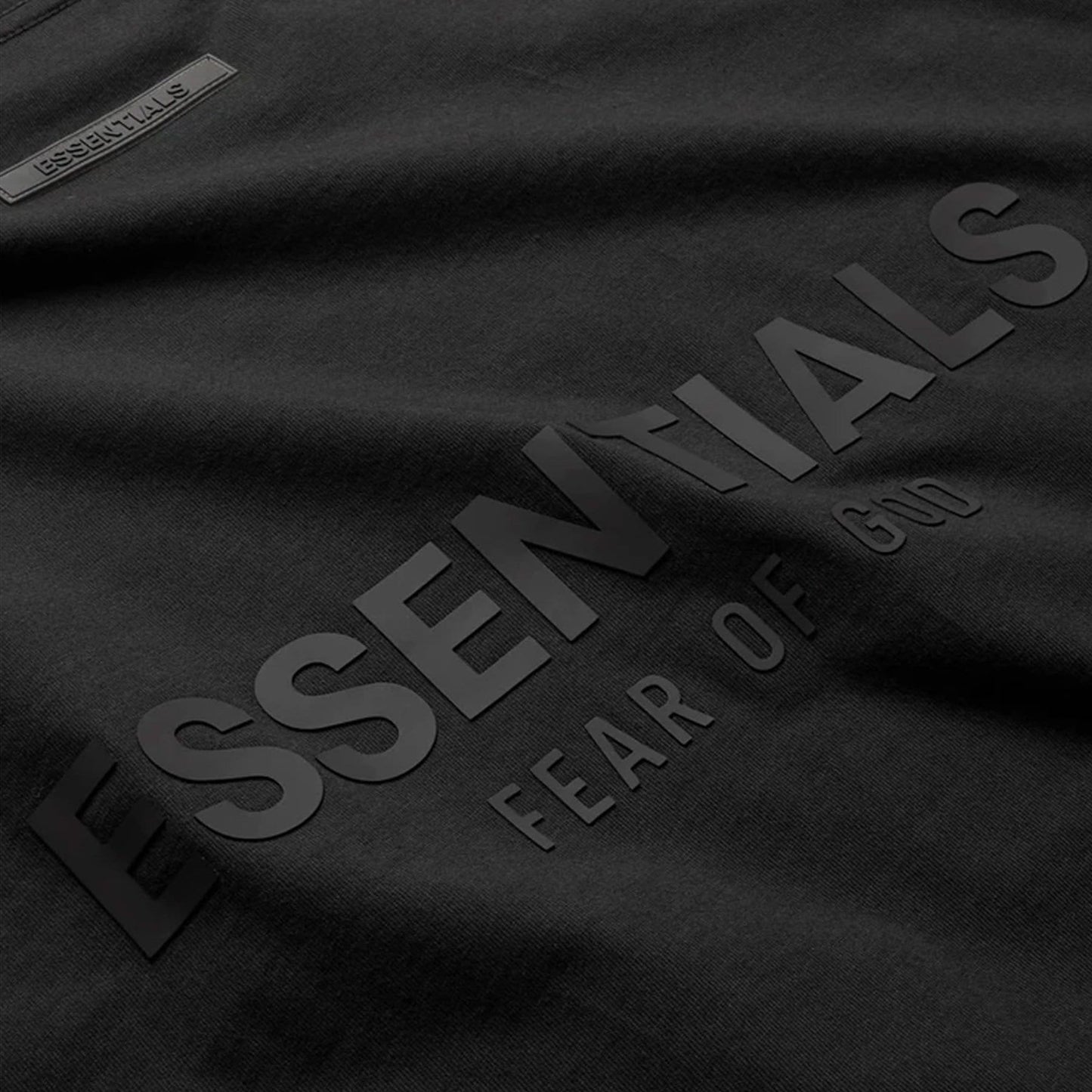 Fear of God Essentials T-shirt (SS21) Black/Stretch Limo — XXS — Back View