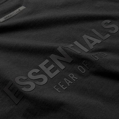 Fear of God Essentials T-shirt (SS21) Black/Stretch Limo — XXS — Back View
