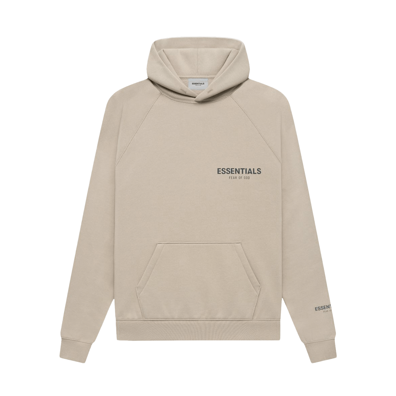 Fear of God Essentials Core Collection Pullover Hoodie 'String' — XXS — Front View