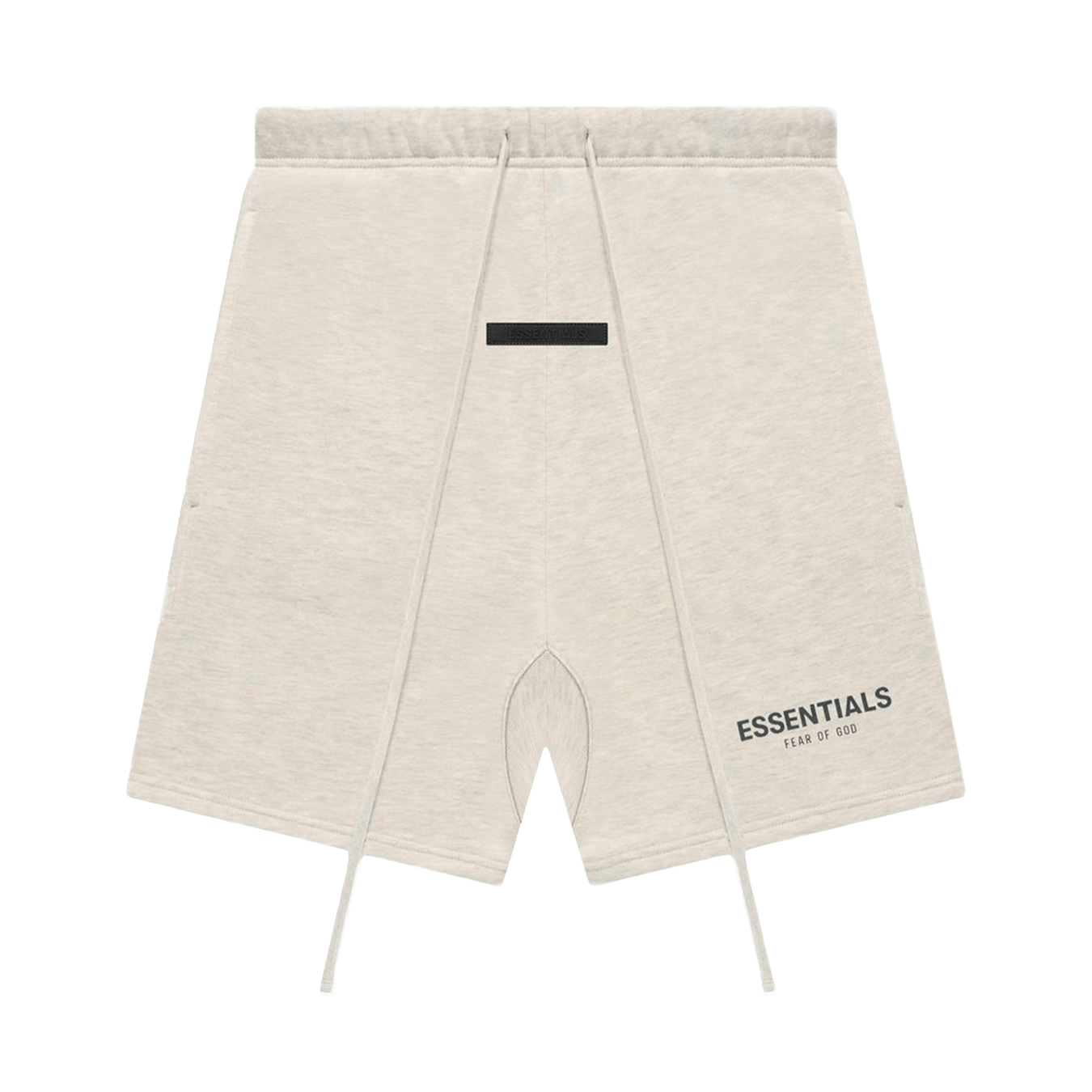 Fear of God Essentials Summer Core Sweat Short 'Light Heather Oatmeal' — XXS — Front View