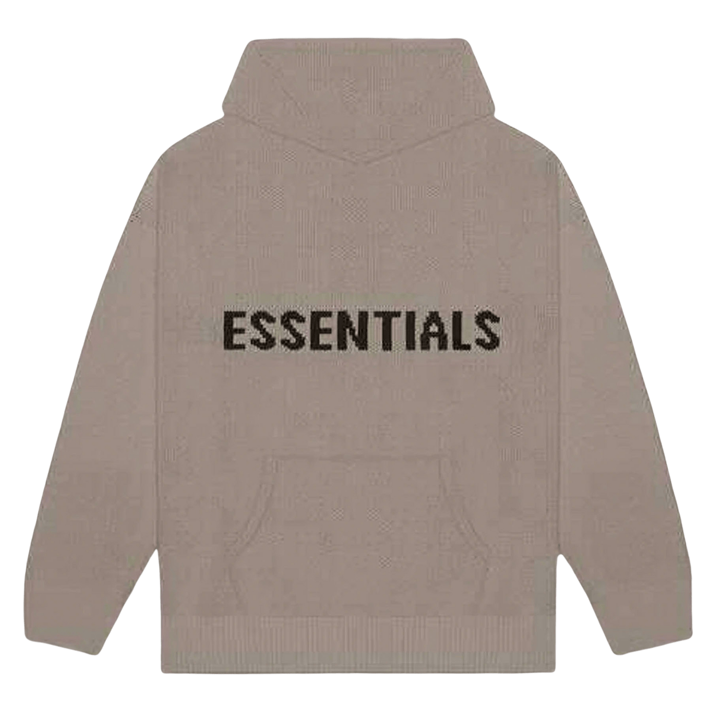 FEAR OF GOD ESSENTIALS Knit Hoodie Taupe — XXS — Front View