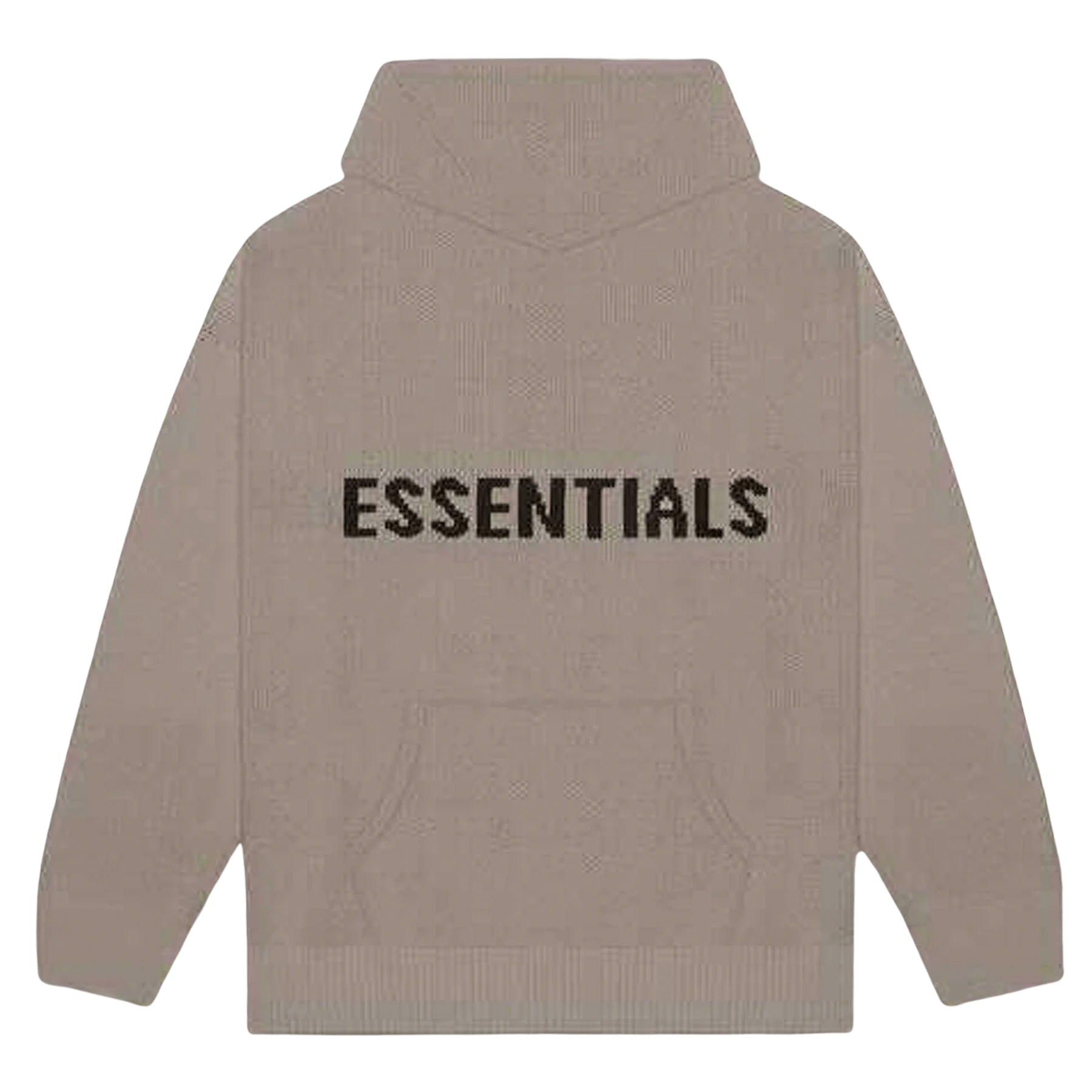FEAR OF GOD ESSENTIALS Knit Hoodie Taupe — XXS — Front View