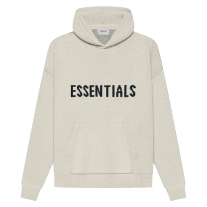 FEAR OF GOD ESSENTIALS Knit Pullover Hoodie Moss — XXS — Front View