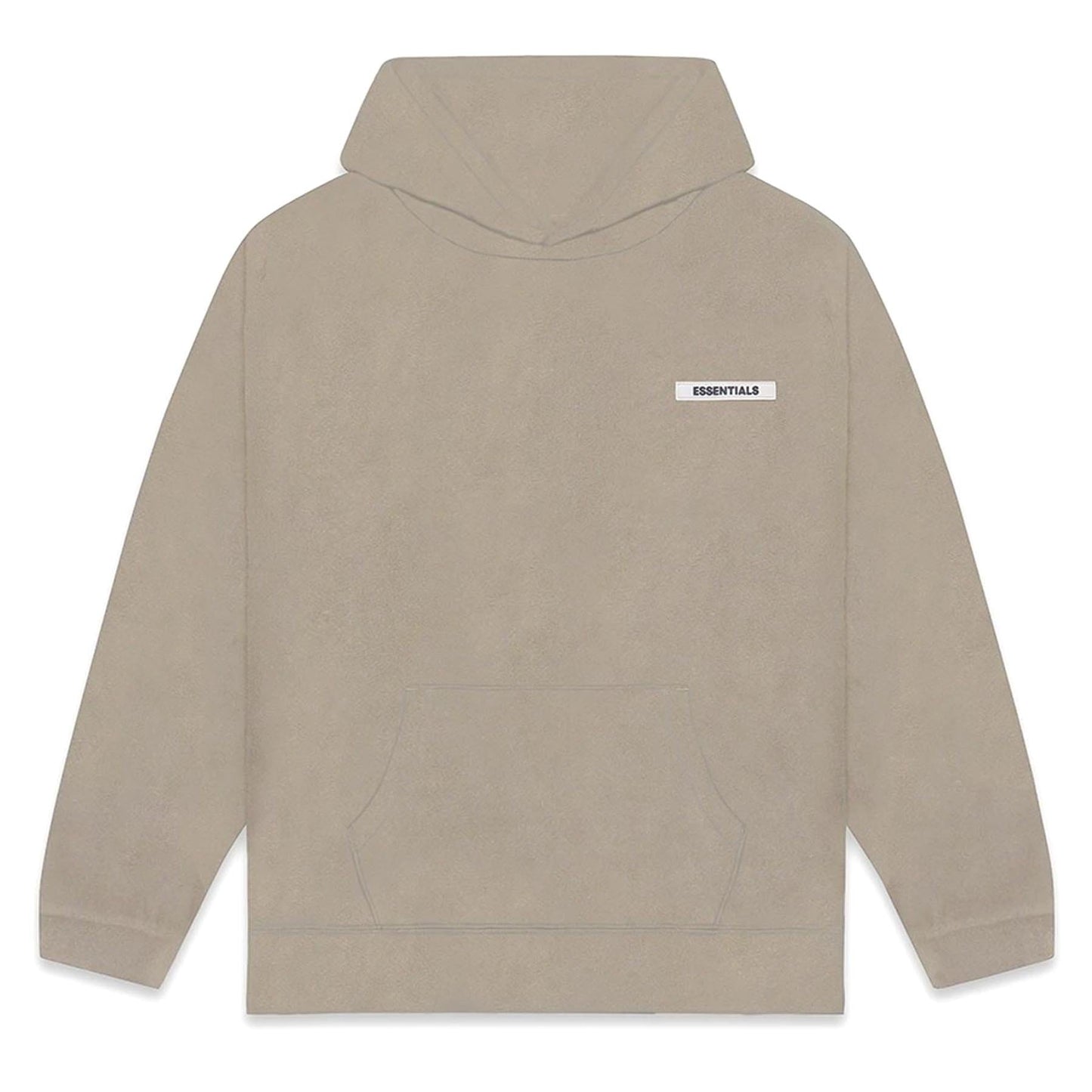 FEAR OF GOD ESSENTIALS Polar Fleece Hoodie Taupe — XXS — Front View